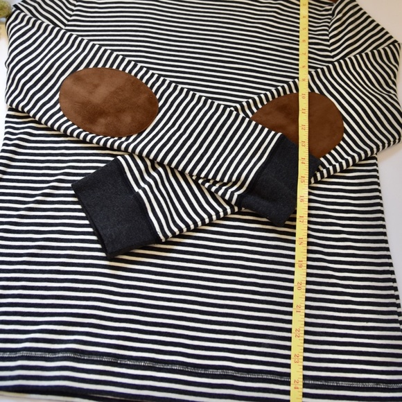 Ralph Lauren L/Sl  T Shirt with faux Leather elbows and collar detail size XL - Picture 7 of 7